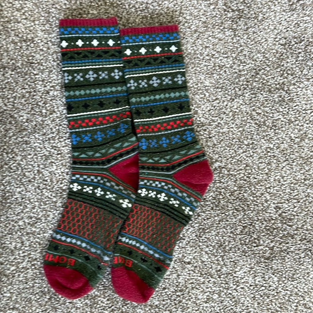 Bombas socks, Fair Isle Calf Socks, Size Medium